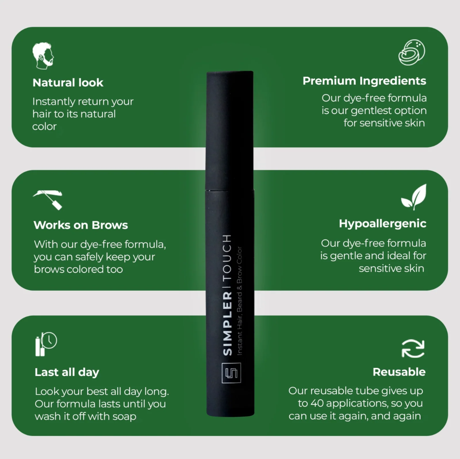 Simpler Touch - Instant Hair, Beard & Brow Color - Image 6